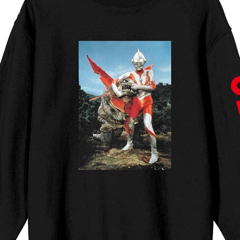 Bioworld Ultraman Still Art Crew Neck Long Sleeve Black Adult Sweatshirt in Saudi Arabia