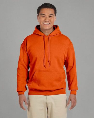 Hooded Pullover Sweat Shirt Heavy Blend 50/50 7.75 oz. by Gildan (Style# 18500) (X-Large, Orange) in Saudi Arabia