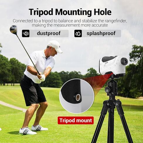 جهاز تحديد نطاق الجولف بطول 1200 ياردة مع وضع المنحدر، جهاز تحديد نطاق الجولف بالليزر التكبير 7X مع فتحة حامل ثلاثي القوائم، اهتزاز قفل عمود العلم، بطارية CR2-3V، ملحقات جولف قياس المسافة هدية للرجال in Kuwait