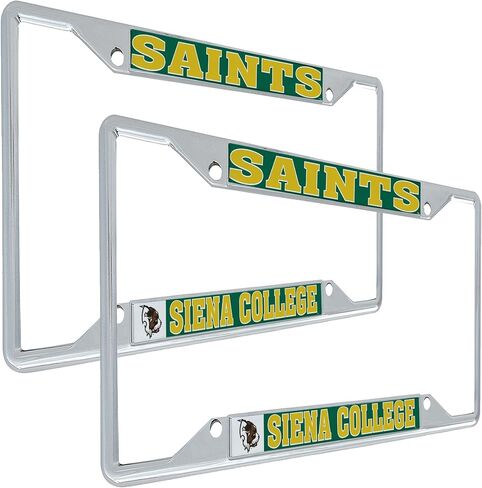 Desert Cactus Siena College Car Accessories Metal License Plate Frame for Front or Rear of Car (Mascot 2 Pack) in Saudi Arabia