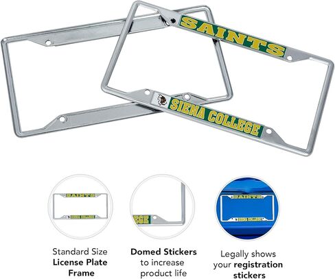 Desert Cactus Siena College Car Accessories Metal License Plate Frame for Front or Rear of Car (Mascot 2 Pack) in Saudi Arabia