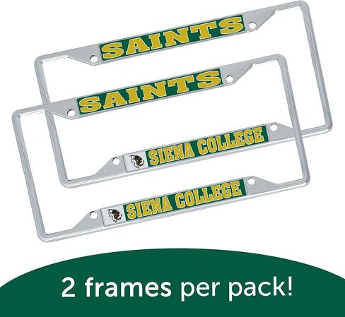 Desert Cactus Siena College Car Accessories Metal License Plate Frame for Front or Rear of Car (Mascot 2 Pack) in Saudi Arabia