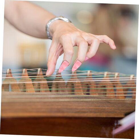 ibasenice Guzheng Nail Covers with Thickened Practice Finger Protectors and Adhesive Tape Comfortable Guzheng Nail Tapes for Learning Reusable Fingernail Protectors Large in Saudi Arabia