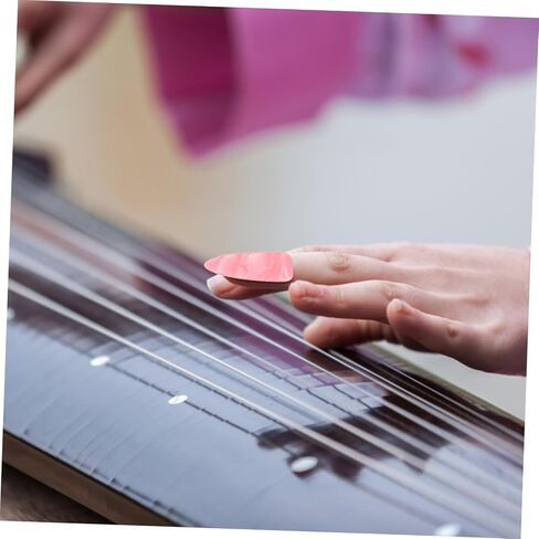 ibasenice Guzheng Nail Covers with Thickened Practice Finger Protectors and Adhesive Tape Comfortable Guzheng Nail Tapes for Learning Reusable Fingernail Protectors Large in Saudi Arabia