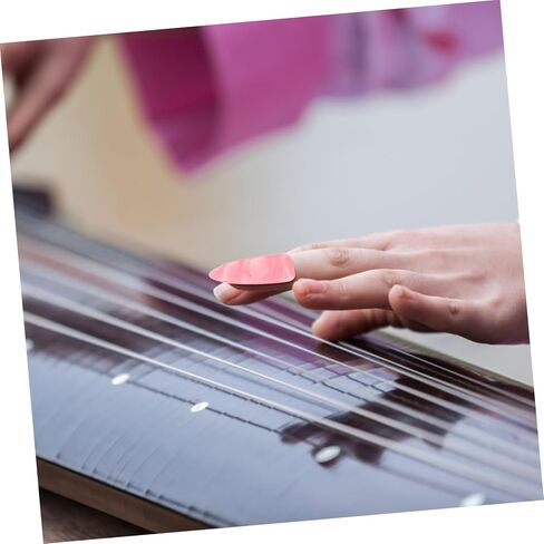 واقيات أظافر Guzheng جيدة التهوية مع شريط مزدوج الجوانب وأغطية أظافر كبيرة سميكة للعب Guzheng، حماية أصابع قابلة لإعادة الاستخدام للتمرين والتعلم in Saudi Arabia
