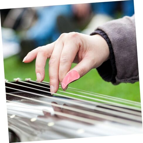 واقيات أظافر Guzheng جيدة التهوية مع شريط مزدوج الجوانب وأغطية أظافر كبيرة سميكة للعب Guzheng، حماية أصابع قابلة لإعادة الاستخدام للتمرين والتعلم in Saudi Arabia