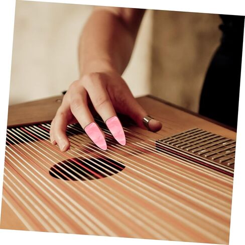 واقيات أظافر Guzheng جيدة التهوية مع شريط مزدوج الجوانب وأغطية أظافر كبيرة سميكة للعب Guzheng، حماية أصابع قابلة لإعادة الاستخدام للتمرين والتعلم in Saudi Arabia