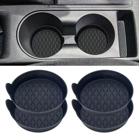 Product Silicone car Coaster Coaster, Non-Slip Creative car (Black) in Saudi Arabia