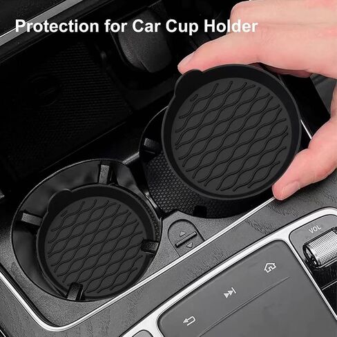 Product Silicone car Coaster Coaster, Non-Slip Creative car (Black) in Saudi Arabia