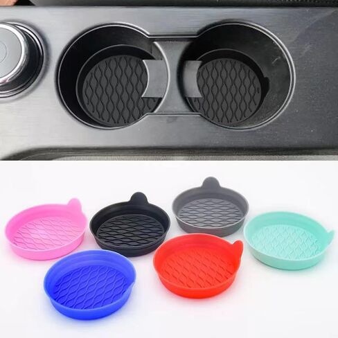 Product Silicone car Coaster Coaster, Non-Slip Creative car (Black) in Saudi Arabia