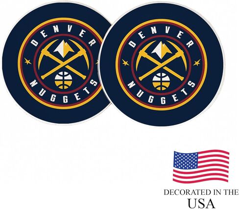 Desert Cactus Denver Nuggets Car Accessories NBA Basketball League Absorbent Sandstone Cup Coasters Licensed Product Set of 2 (Car Coaster A) in Saudi Arabia