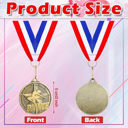 Quelay 20 Pcs 2'' Awards Medals with Neck Ribbons Winner Gold Medals Bulk Metal Trophy Award Prize Gift for Competitions School Education Tournaments Party Favor in Saudi Arabia