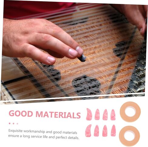 Toyvian Guzheng Nail Protectors with Thickened Colored Finger Covers and Adhesive Tapes Reusable Guzheng Nail Tapes for Comfortable Fingernail Protection Easy to Wear and Clean Portable in Kuwait