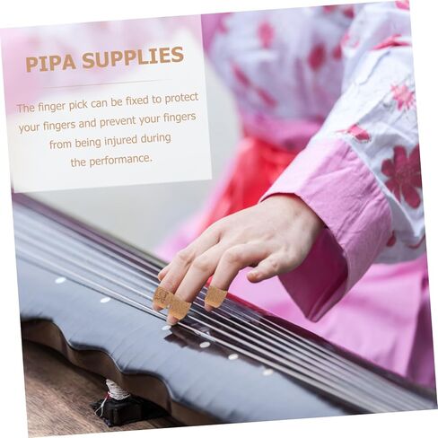 Toyvian 4Pcs Guzheng Finger Picks Tape Nylon Wrap Reusable Stringed Instrument Accessories for Pipa and Zither Players Flexible and Protective Nail Covers in Kuwait