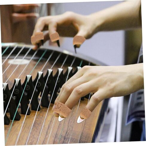 Toyvian 4Pcs Guzheng Finger Picks Tape Nylon Wrap Reusable Stringed Instrument Accessories for Pipa and Zither Players Flexible and Protective Nail Covers in Kuwait