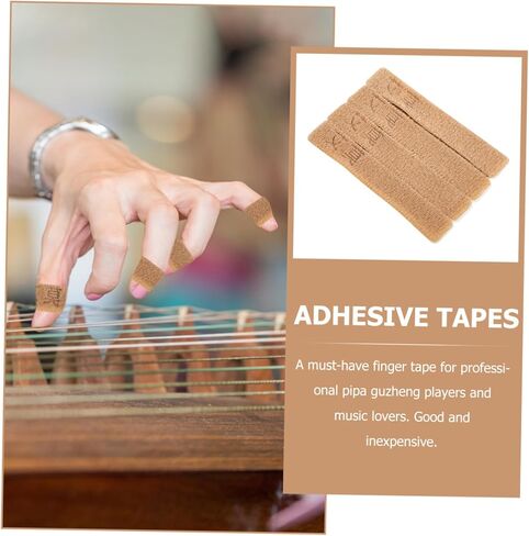 Toyvian 4Pcs Guzheng Finger Picks Tape Nylon Wrap Reusable Stringed Instrument Accessories for Pipa and Zither Players Flexible and Protective Nail Covers in Kuwait