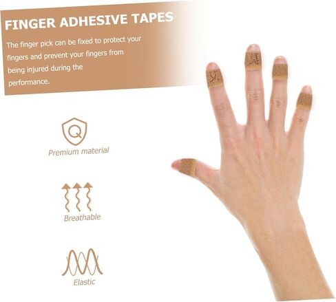 Toyvian 4Pcs Guzheng Finger Picks Tape Nylon Wrap Reusable Stringed Instrument Accessories for Pipa and Zither Players Flexible and Protective Nail Covers in Kuwait