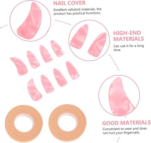 Guzheng Nail Protective Covers with Thickened Finger Covers and Nail Tapes Ergonomic Guzheng Accessories for Finger Protection and Comfortable Playing with Adhesive Tapes in Saudi Arabia