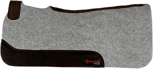 HILASON Western Wool Felt Horse Saddle Pad W/Distressed Wear Leather | for Horses in Saudi Arabia