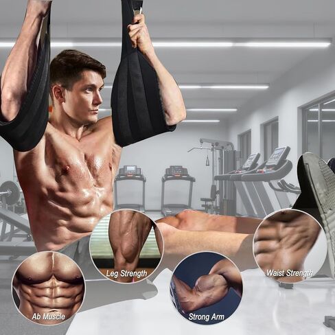 Hanging Ab Straps for Pull Up Bar-Abdominal Sling Straps for Arm Core Pull up Workout Training Support,Knee & Leg Raises Home Gym Fitness in Saudi Arabia