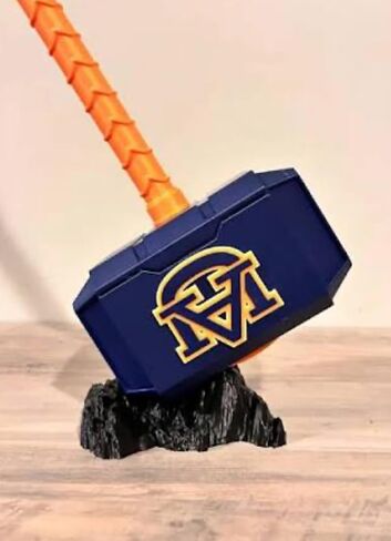 Custom Made Thor Hammer - Mjolnir Hammer Personalized Team, School, Business Logo 13" Size, Trophy, Award, Touchdown, Homerun, MVP, Hype, Goat, Champion. Bulk Ordering Available! in Saudi Arabia