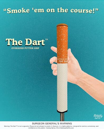 GGC 1.0 The Dart من شركة Gateway Golf Co. | قبضة مضرب كبيرة الحجم | مظهر السجائر، ملمس ناعم، أقصى قدر من التحكم in Saudi Arabia