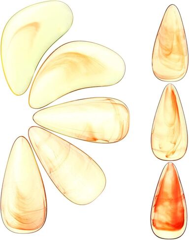 8pcs Amber Guzheng Finger Picks Fingertip Protectors for Adults Lightweight Nail Covers with Moderate Hardness Comfortable Fit for Professional Instrument Practice and Performance in Saudi Arabia