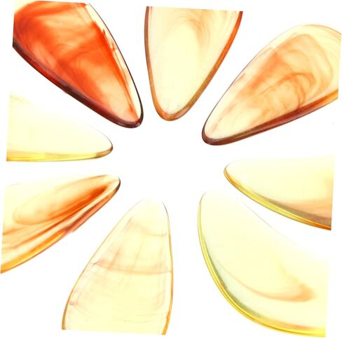 8pcs Amber Guzheng Finger Picks Fingertip Protectors for Adults Lightweight Nail Covers with Moderate Hardness Comfortable Fit for Professional Instrument Practice and Performance in Saudi Arabia