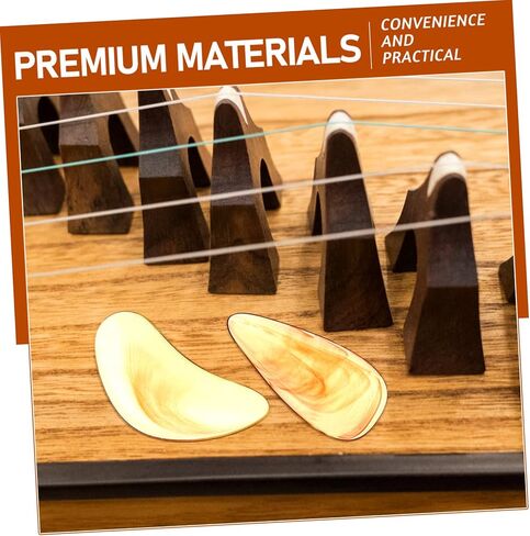 8 قطع من Toyvian Guzheng للأظافر المزيفة، واقيات أطراف الأصابع للبالغين والمبتدئين، مجموعة إصبع الإبهام المريحة، أداة خفيفة الوزن لممارسة الأدوات، أكمام أصابع بلون كهرماني من أجل Guzheng in Kuwait