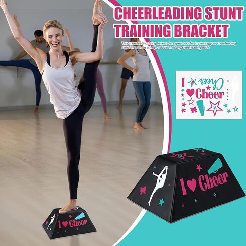 Soulchen Portable Stunt Training Stand 8 x 4 Inches Top Surface Cheerleading Balance Trainer Cheer Flyer Stand Balance and Flexibility Cheer Equipment for Flexibility Core Strength and Conditioning in Saudi Arabia