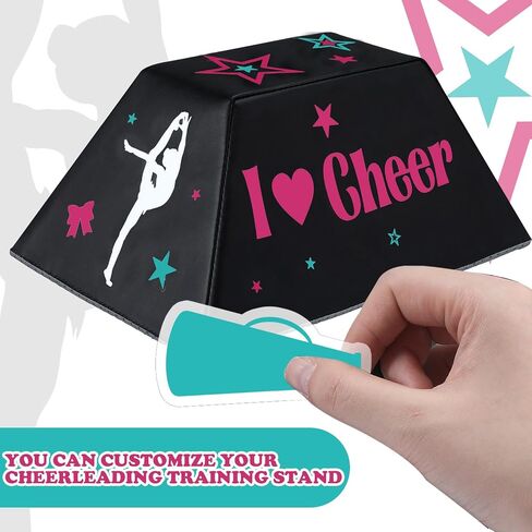 Soulchen Portable Stunt Training Stand 8 x 4 Inches Top Surface Cheerleading Balance Trainer Cheer Flyer Stand Balance and Flexibility Cheer Equipment for Flexibility Core Strength and Conditioning in Saudi Arabia