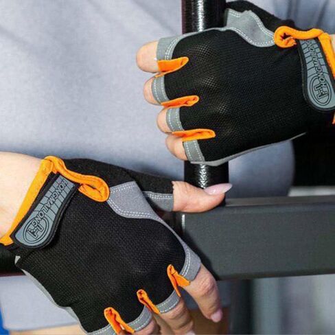 Kids' Fingerless Cycling Gloves - Padded Sports Gloves for Training (Ages 5-12) in Saudi Arabia