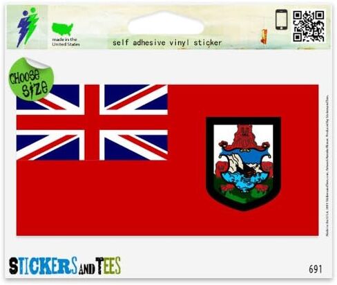 Bermuda Country Flag Vinyl Car Bumper Window Sticker 3" x 2" in Saudi Arabia