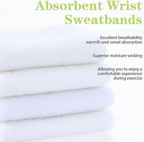 8Pcs Wrist Bands Tennis Wristbands, Wrists Sweatbands Sports Wristbands Absorbing Cotton Terry Cloths Arm Sweat Bands in Saudi Arabia