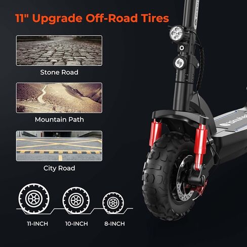 سكوتر كهربائي من isinwheel للبالغين، محرك 1000/800 واط يصل إلى 28 ميلاً في الساعة، نطاق 37/28 ميلًا، التحكم في التطبيق، قفل NFC، إطارات للطرق الوعرة 11/10 بوصة، سكوتر كهربائي قابل للطي مع تعليق مزدوج in Kuwait