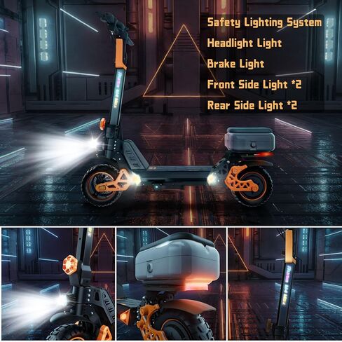 سكوتر كهربائي، محرك 1000/1600/3200/5600 واط، 28-39 ميل في الساعة، نطاق 31-44 ميل، بطارية 15.6/18.2/20.8 أمبير، نظام تعليق مزدوج وفرامل للبالغين مع مقعد وصندوق تخزين in Kuwait