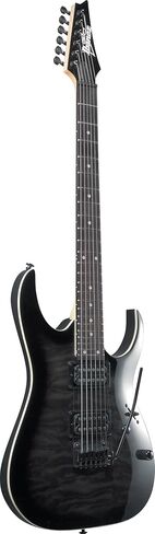 جيتار كهربائي Ibanez GRGA120QA RGA Gio - حزمة أشعة الشمس السوداء الشفافة مع مكبر للصوت، وحقيبة الحفلة، والموالف، وكابل الآلة، واللقطات، وأقراص DVD التعليمية لأوستن بازار، وقماش تلميع in Saudi Arabia