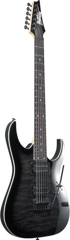 جيتار كهربائي Ibanez GRGA120QA RGA Gio - حزمة أشعة الشمس السوداء الشفافة مع مكبر للصوت، وحقيبة الحفلة، والموالف، وكابل الآلة، واللقطات، وأقراص DVD التعليمية لأوستن بازار، وقماش تلميع in Saudi Arabia