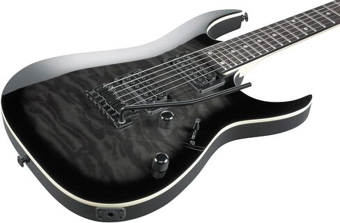 جيتار كهربائي Ibanez GRGA120QA RGA Gio - حزمة أشعة الشمس السوداء الشفافة مع مكبر للصوت، وحقيبة الحفلة، والموالف، وكابل الآلة، واللقطات، وأقراص DVD التعليمية لأوستن بازار، وقماش تلميع in Saudi Arabia