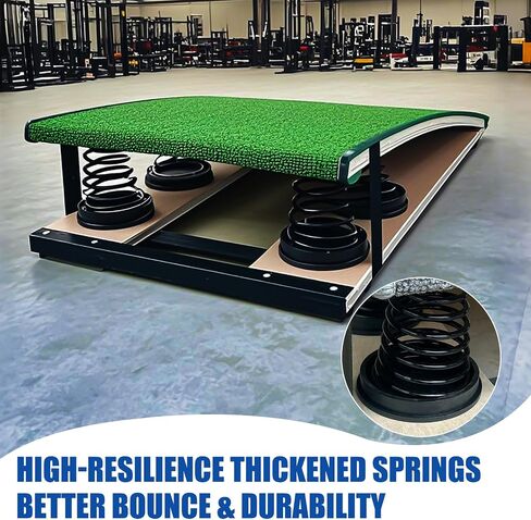 Gymnastics Springboard for Kids and Teens, Sturdy Wood Frame, High-Rebound Springs, Non-Slip Felt Surface, Vault Training Board, Easy Storage, No Installation in Saudi Arabia