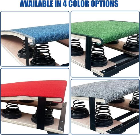 Gymnastics Springboard for Kids and Teens, Sturdy Wood Frame, High-Rebound Springs, Non-Slip Felt Surface, Vault Training Board, Easy Storage, No Installation in Saudi Arabia