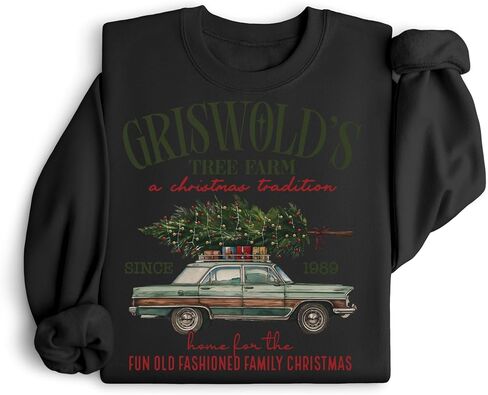 Griswold Christmas Sweatshirt, Christmas Vacation Crewneck Sweatshirt, Tree Farm Christmas Holiday Sweatshirt for Women in Saudi Arabia