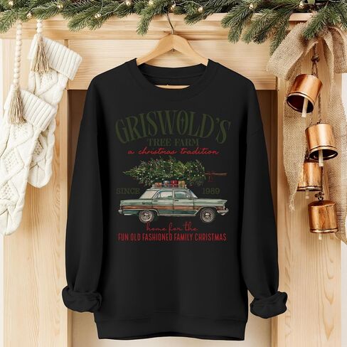 Griswold Christmas Sweatshirt, Christmas Vacation Crewneck Sweatshirt, Tree Farm Christmas Holiday Sweatshirt for Women in Saudi Arabia