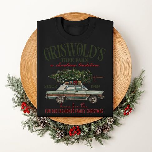 Griswold Christmas Sweatshirt, Christmas Vacation Crewneck Sweatshirt, Tree Farm Christmas Holiday Sweatshirt for Women in Saudi Arabia