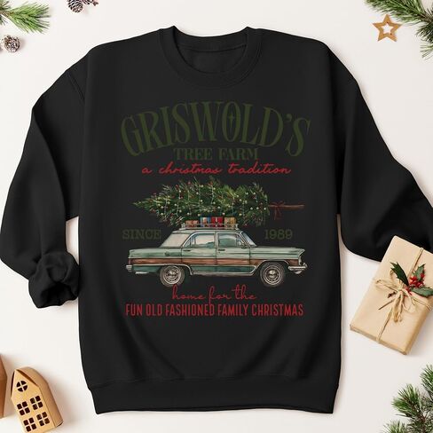 Griswold Christmas Sweatshirt, Christmas Vacation Crewneck Sweatshirt, Tree Farm Christmas Holiday Sweatshirt for Women in Saudi Arabia