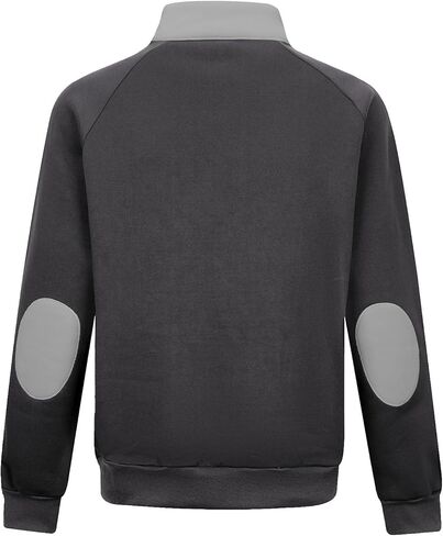 Mens Quarter Zip Pullover Sweatshirt Long Sleeve Casual Warm Fleece Stand Collar Sweatshirts for Men in Kuwait