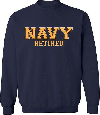 zerogravitee Navy Retired Gold logo Military Style PT Crewneck Sweatshirt in Navy - XXX-Large in Saudi Arabia
