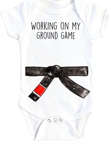 Brazilian Jiu Jitsu Ground Game - Baby Boy Girl Clothes Infant Bodysuit Funny Cute Newborn in Saudi Arabia