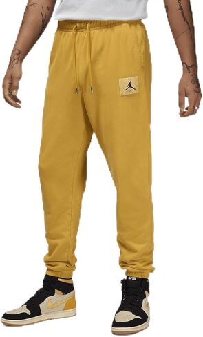 NIKE Jordan Flight Fleece Men's Sweatpants (Yellow Ochre, FB7298-752) Size Large in Saudi Arabia