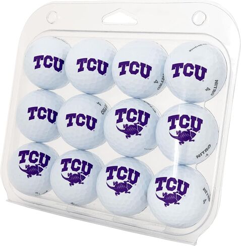 Desert Cactus Texas Christian University Dozen Golf Balls - Full Color 12 Pack, TCU Horned Frogs Officially Licensed Gear in Saudi Arabia